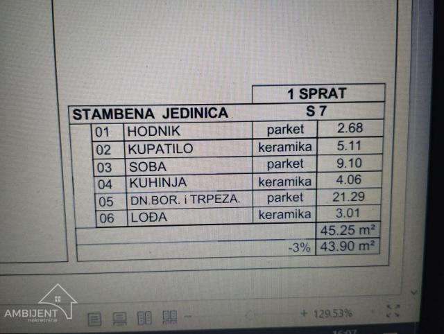 DVOSOBAN u  stambenoj  zgradi spratnosti Po+P+3+(4)-TELEP