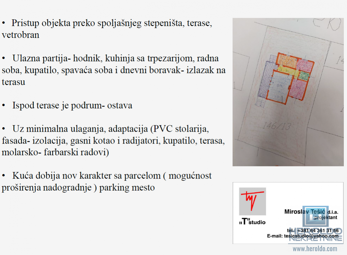 Prodaje se kuca površine 111m2 na placu od 4 ara u Ćupriji. Izuzetna lokacija i potencijal. 