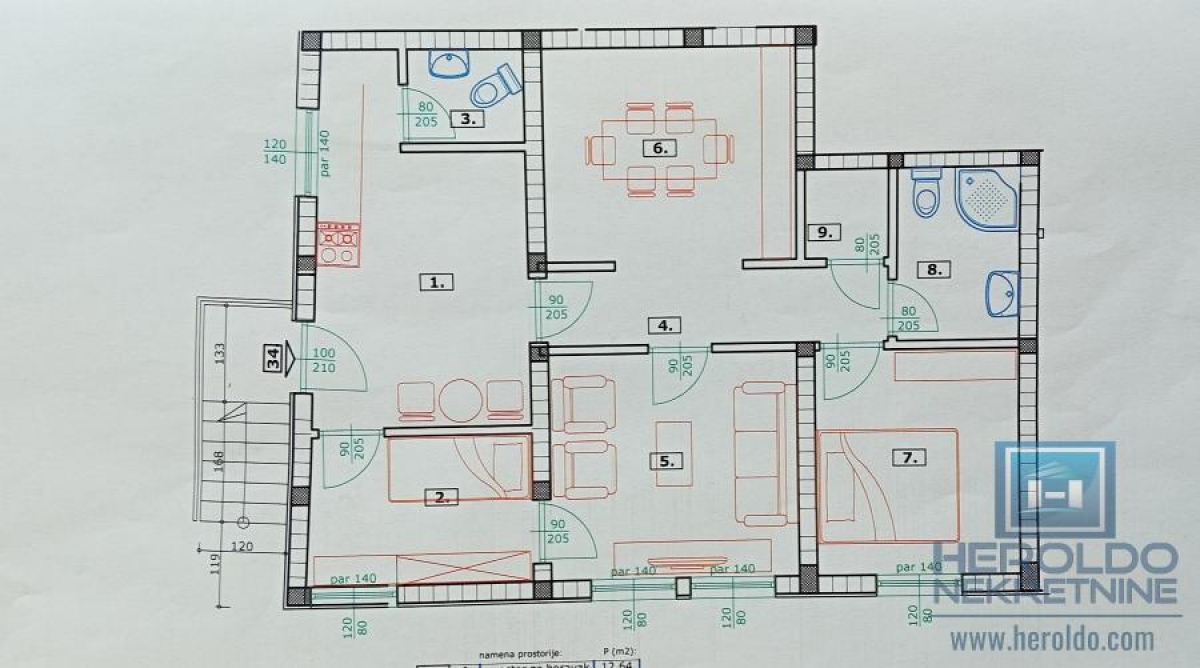 Na prodaju stan u centru Ćuprije - odlična lokacija