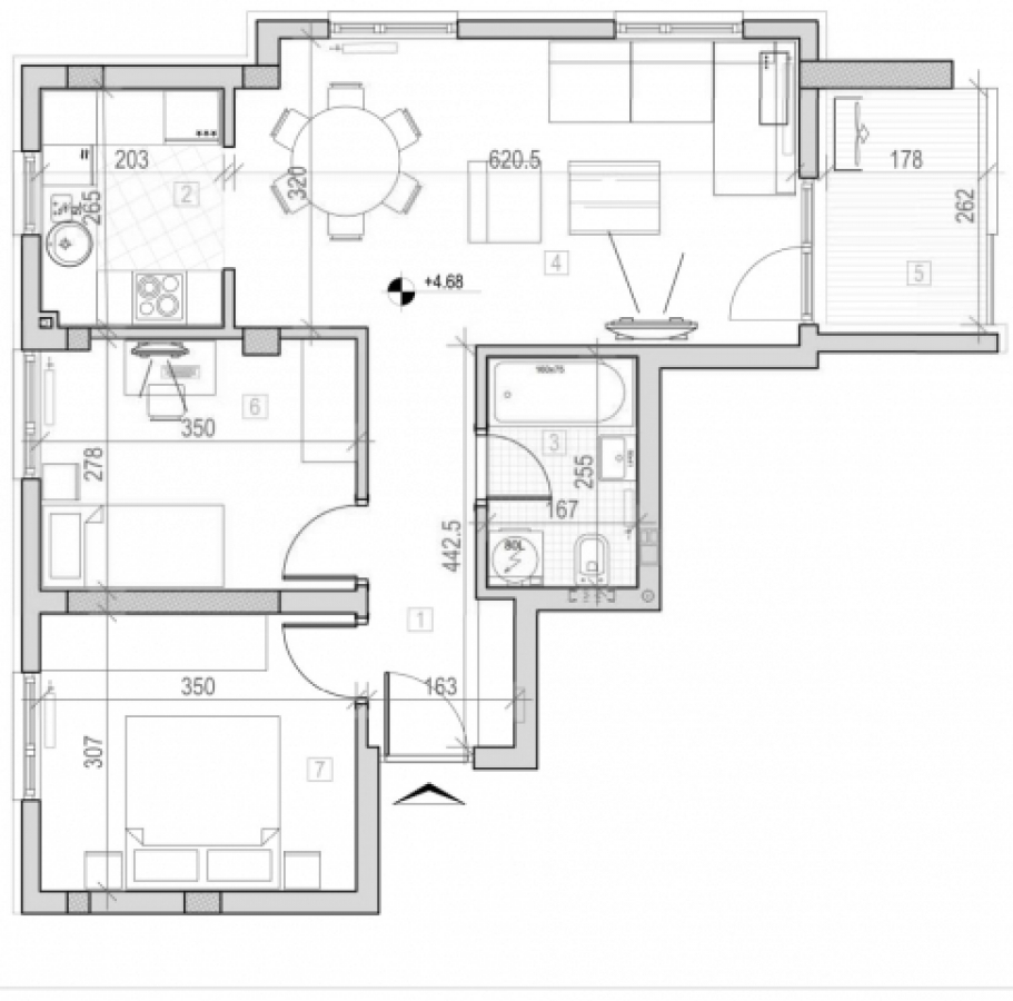 PODBARA, 62 m2, 158500€