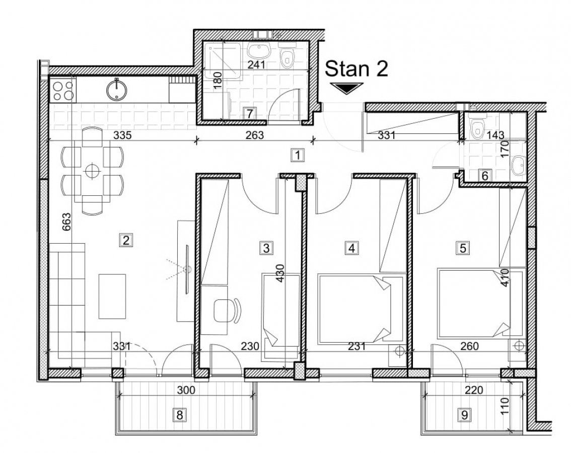 SOMBORSKI BULEVAR, 72 m2, Četvorosoban sa PDV