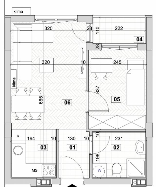 BULEVAR EVROPE, 36 m2, Jednoiposoban sa pdv