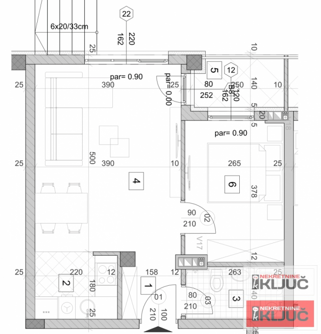 TELEP, 42m2, Dvosoban sa pdv