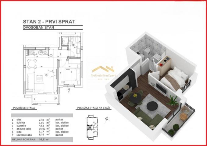 Moderan Stan od 37m² - Kvalitetna Gradnja i Odlična Cena