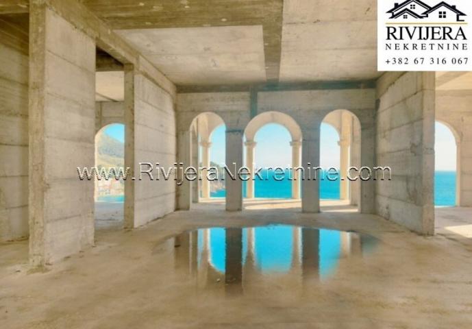 Prime location waterfront Villa in the under-construction Milocer Budva