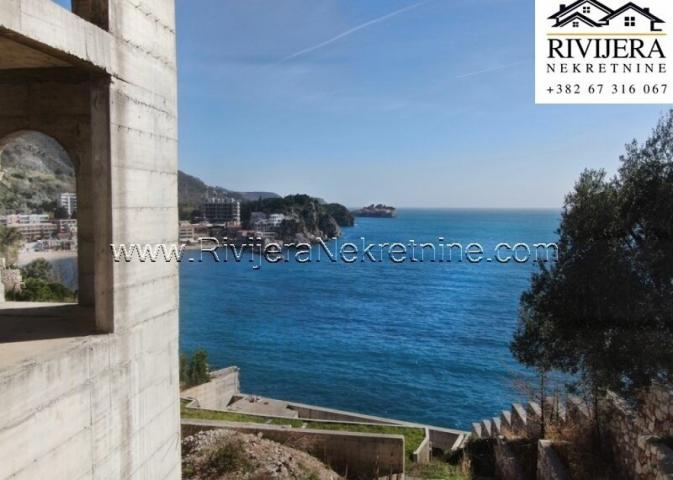 Prime location waterfront Villa in the under-construction Milocer Budva