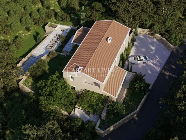 Novigrad - surroundings, authentic stone villa with swimming pool of modern architecture