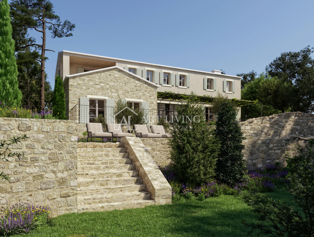 Novigrad - surroundings, authentic stone villa with swimming pool of modern architecture