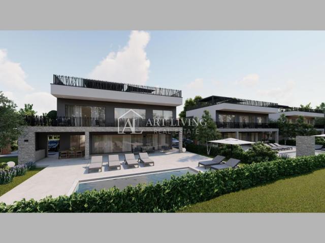 Poreč, moderne Luxusvilla 1. Reihe zum Meer