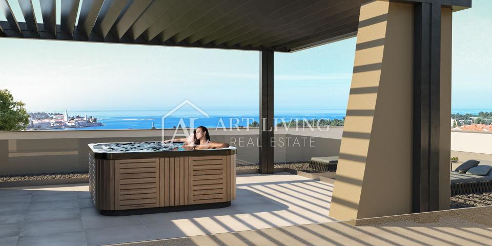 Poreč-surroundings, luxury villa with pool in a new building 2.7 km from the sea