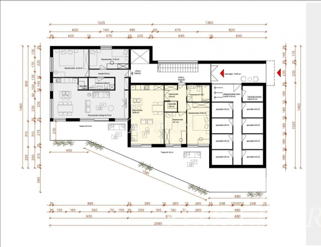 Poreč-surroundings, luxurious apartment on the ground floor with a spacious garden 600 m from the se