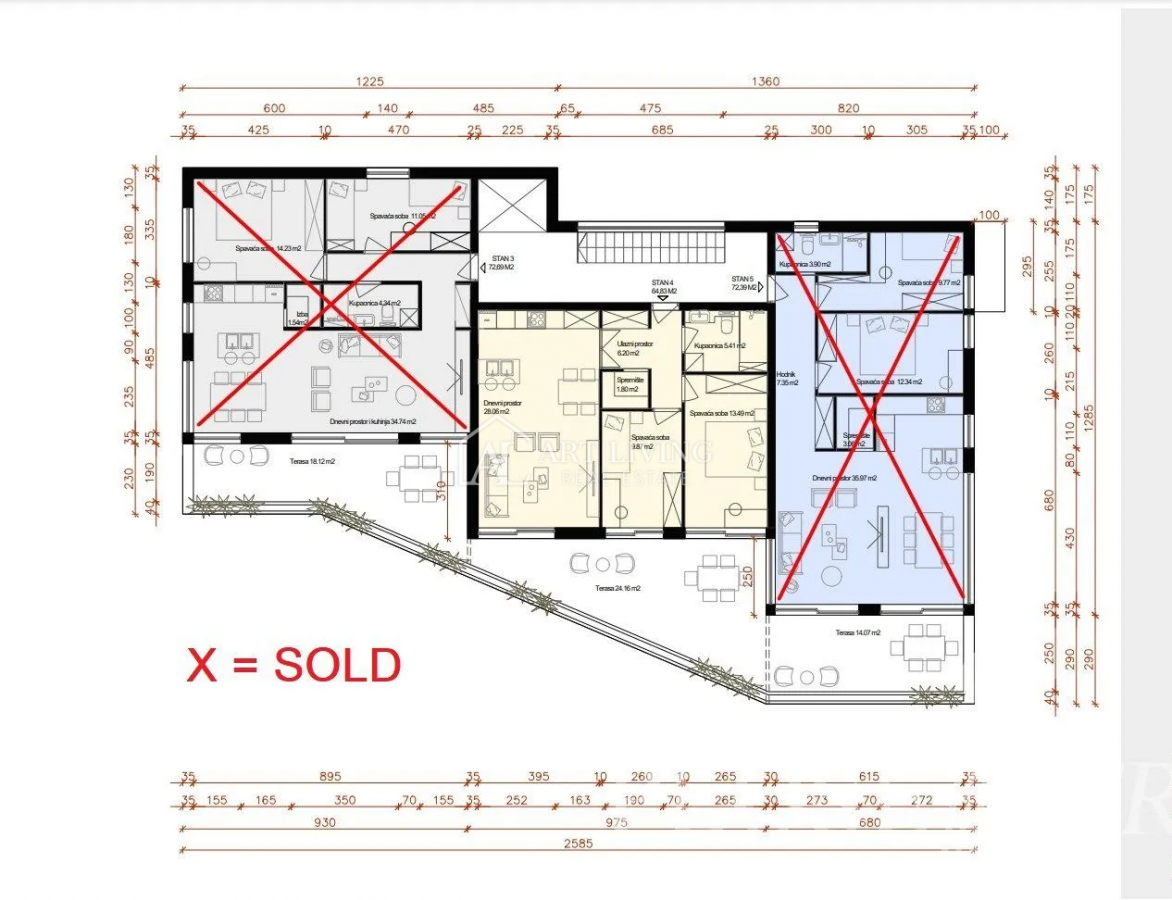 Poreč-Umgebung, schöne Zweizimmerwohnung in einem Luxusgebäude 600 m vom Meer entfernt