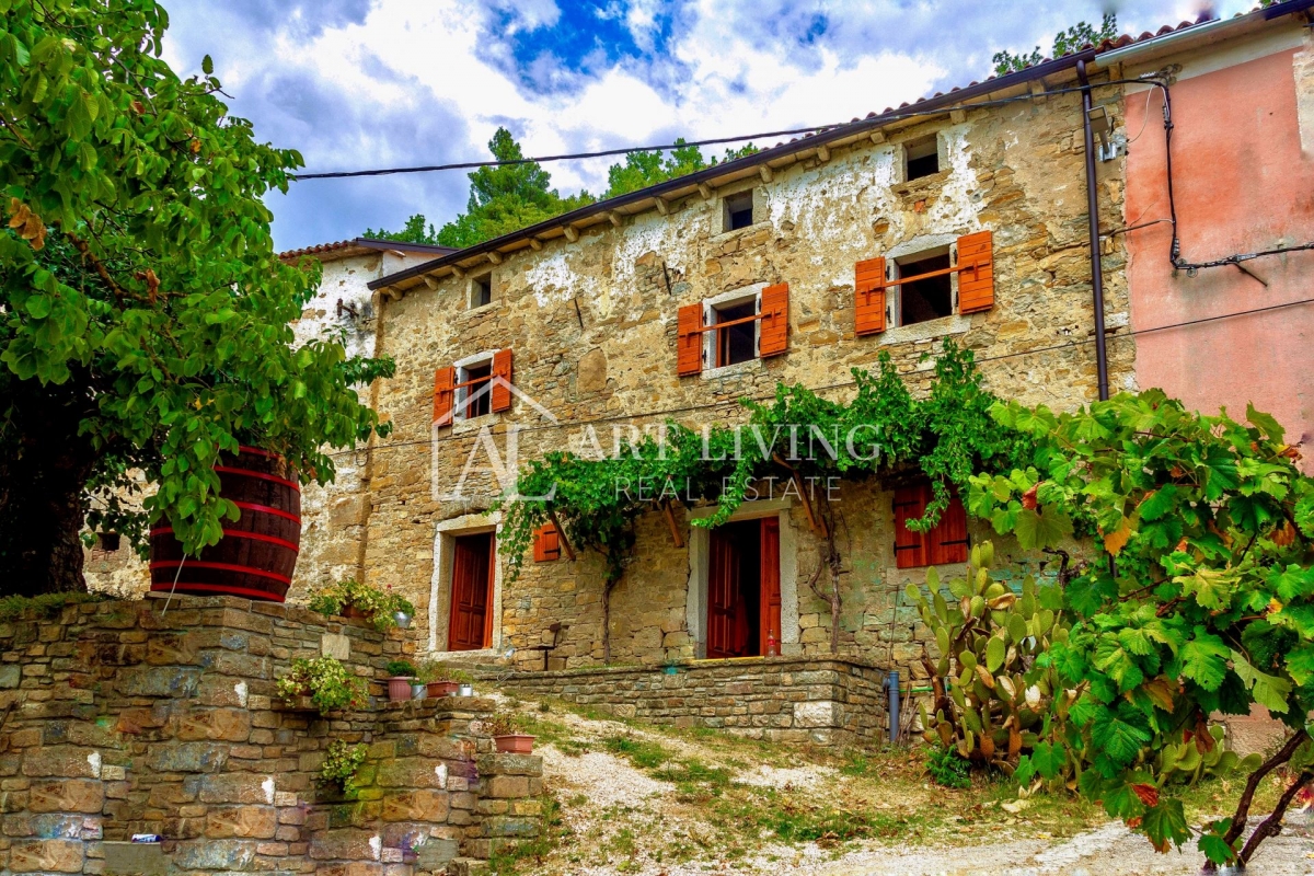 Istra-Oprtalj, istrisches Steinhaus mit freiem Blick