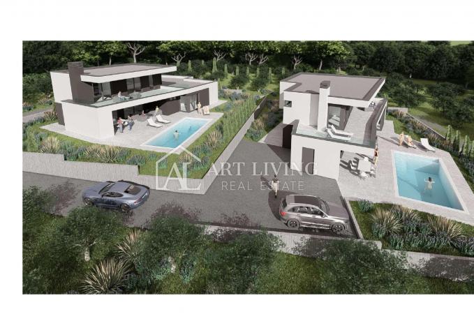 Umag-surroundings, Attractive building plot 927 m2 with Project and sea view