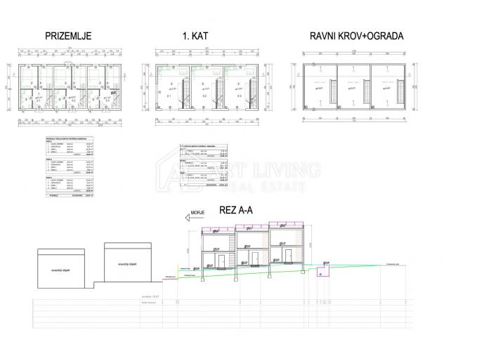 Umag-Umgebung, Moderne zweistöckige Wohnung 400 m2 vom Strand und Meer entfernt