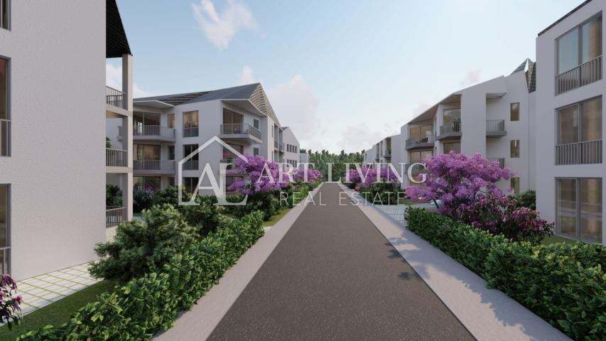 Umag-surroundings, Ground floor apartment with garden 300 m from the sea, NEW BUILDING!