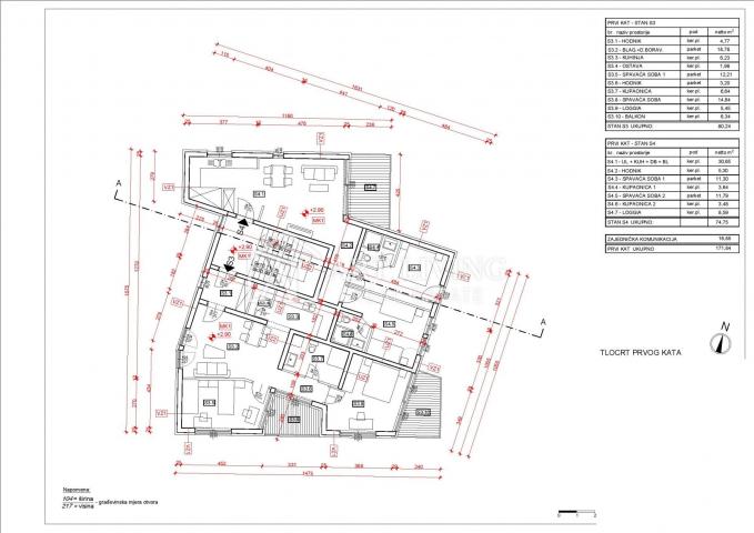 Umag - surroundings, new building, apartment on the 1st floor, 300 m from the sea