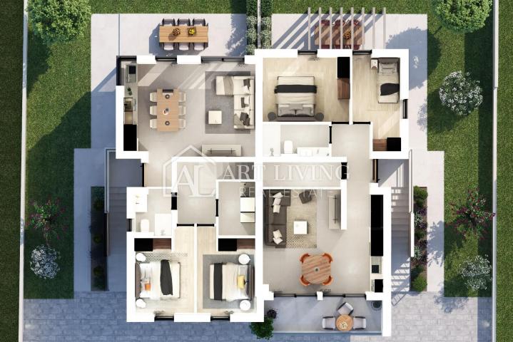 Umag-surroundings, TOP apartment on the 1st floor, just 300 m from the beach, NEWLY BUILT!