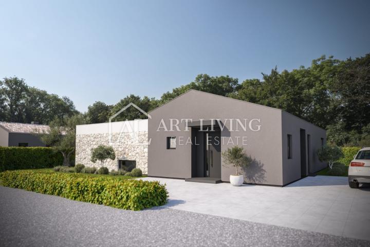 Istria, Poreč - Tinjan, attractive building plot with a modern villa project