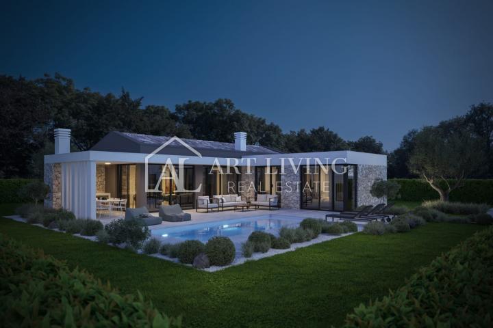 Istria, Poreč - Tinjan, attractive building plot with a modern villa project