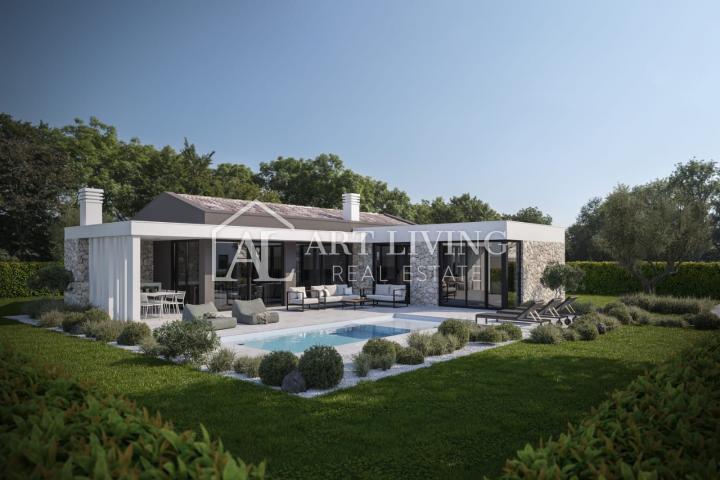 Istria, Poreč - Tinjan, attractive building plot with a modern villa project