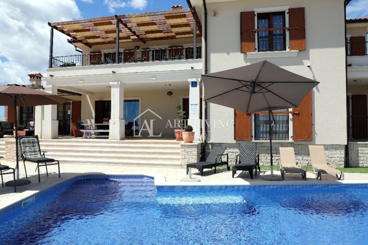 Pula - surroundings, Villa with pool and panoramic sea view