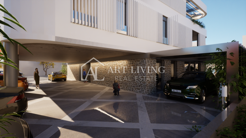 Istria, Umag, surroundings - modern two-room apartment in a new building with a sea view