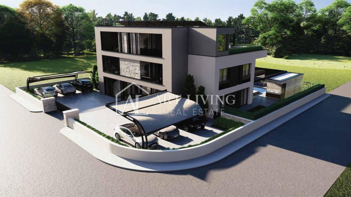 Istrien, Poreč, Umgebung - luxuriöse moderne Wohnung mit Pool - NEUBAU