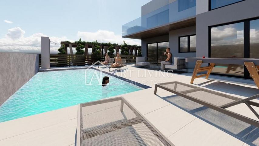 Istria, Poreč, surroundings - luxurious apartment on the ground floor with a private pool