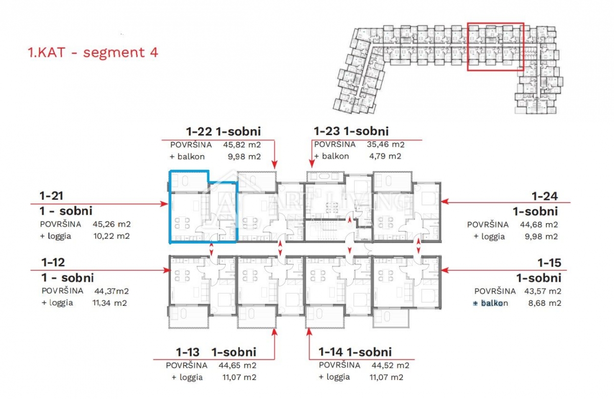 Istrien, Umag - attraktive Einzimmerwohnung im Stadtzentrum, NEU GEBAUT!