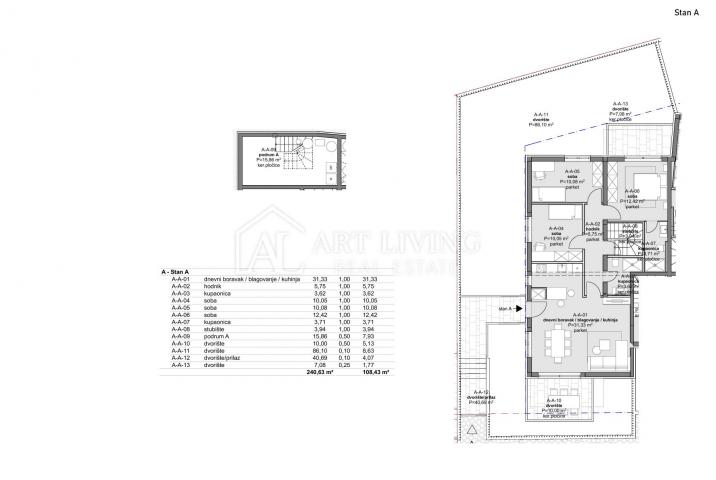 Istria, Poreč - modern three-room apartment on the ground floor - NEW BUILDING