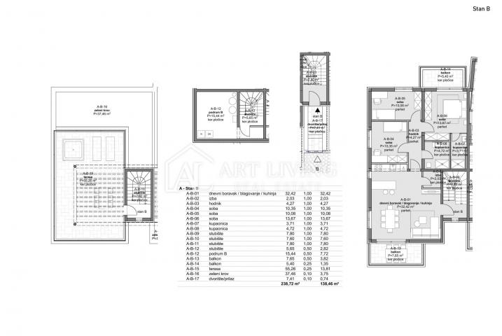 Istrien, Poreč, Luxus-Penthouse mit Dachterrasse und Meerblick