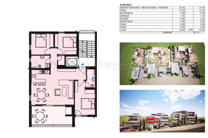 DREIZIMMERWOHNUNG IM ERSTEN STOCK EINES NEUBAU-PROJEKTS, R4-P