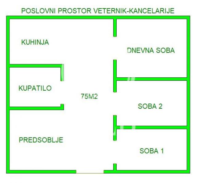 IZDAVANJE-Poslovni Prostor-Sprat Kuće- 2. 5: NOVI SAD-Veternik, 75. 00m2, 400e ID#7892