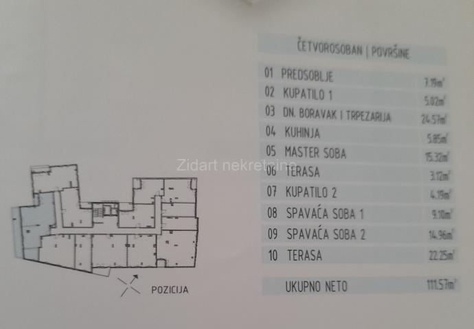 Zvezdara, Lux stan 90m2+ 22m2 terasa kod Kluza