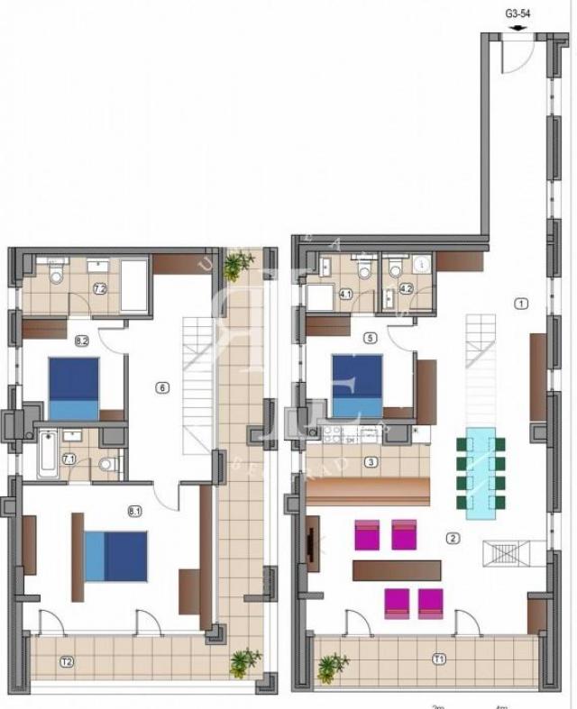 Novi Beograd, Blok 65, Savada 3,  Lux, Novogradnja, Duplex, 4. 0, 188m2