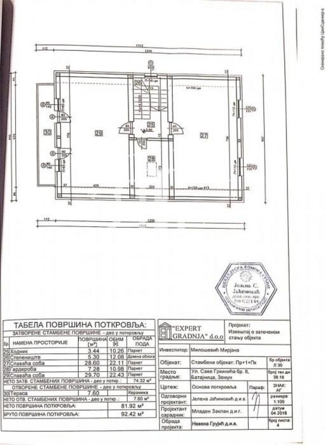 Beograd, Batajnica, Save Grkinića, 9. 0, Pr+1+Pk, 430m2, 5, 6 ari