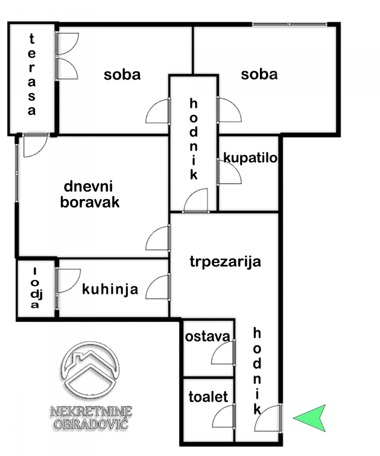 PRODAJE SE KOMFORAN  TROSOBAN STAN U CENTRU GRADA