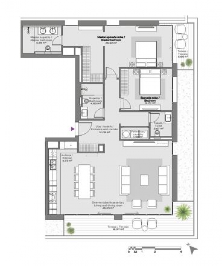 DVOSTRANO ORIJENTISAN 3. 0 STAN-BW QUEENS RESIDENCES