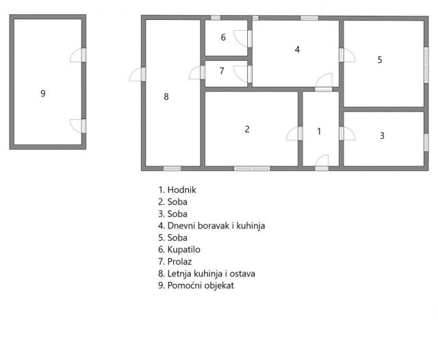 Apatin. Manja kuća, 92m2 na manjem placu 2. 2ar