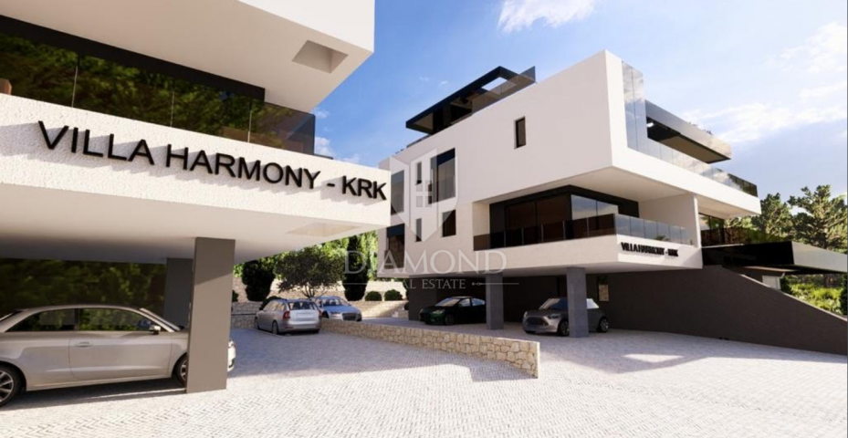 Krk, Insel Krk, Luxusapartment mit Swimmingpool in einem neuen Gebäude