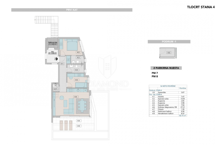 Krk, Insel Krk, Luxusapartment mit Swimmingpool in einem neuen Gebäude