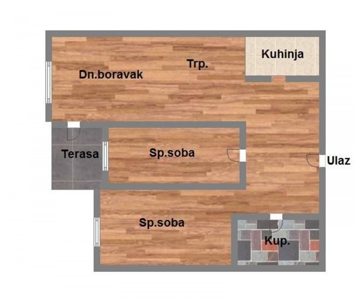 Trosoban - 55m2 - cena sa PDV-om! - 2250e/m2