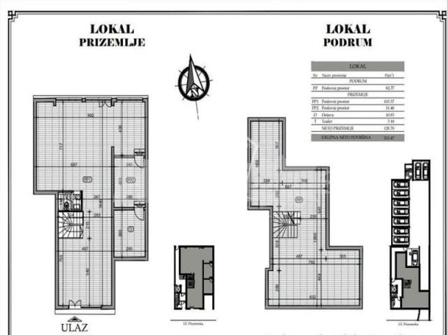 Zemunske kapije, lokal, duplex 212m2 ID#6383