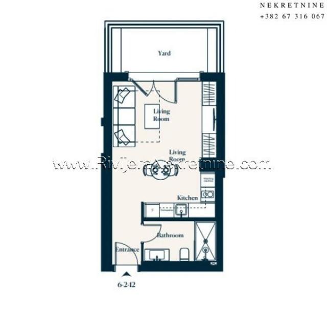 Na prodaju studio apartman 6212 Lustica Bay Tivat