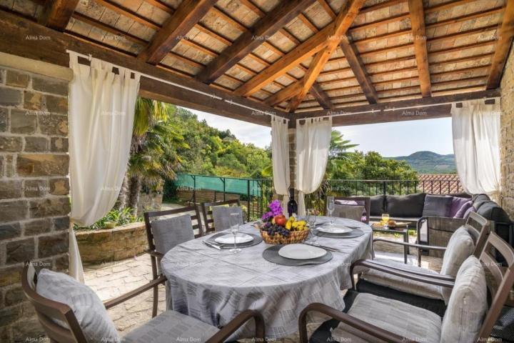 House Stone house with swimming pool and panoramic view.