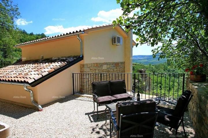 House Stone house with swimming pool and panoramic view.