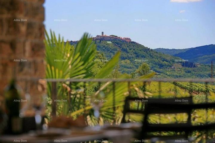 House Stone house with swimming pool and panoramic view.