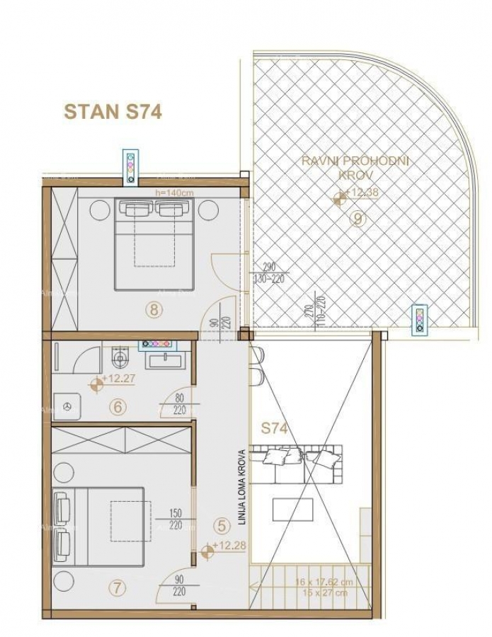 Wohnung Poreč, im Bau befindliches Wohn- und Geschäftshaus mit Wohnungen und Tiefgaragen