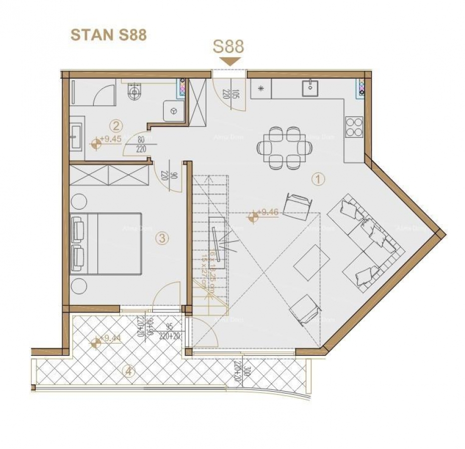 Wohnung Poreč, im Bau befindliches Wohn- und Geschäftshaus mit Wohnungen und Tiefgaragen